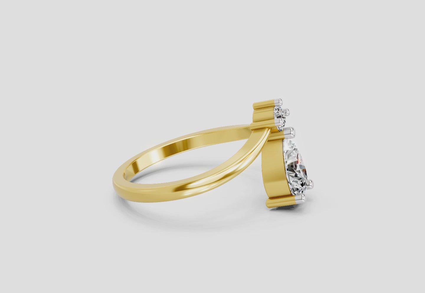 1.03 Ct Pear Ring |  14K Yellow Gold