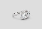 1.5 Ct Round Two Stone Ring | 14K White Gold