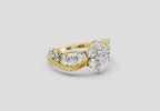 1.41 Ct Round Shape Cluster Diamond Ring | 14K Yellow Gold