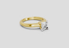 0.8 Ct Round Solitaire Ring  14K Yellow Gold