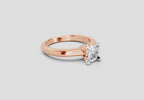 0.8 Ct Round Solitaire Ring  14K Rose Gold