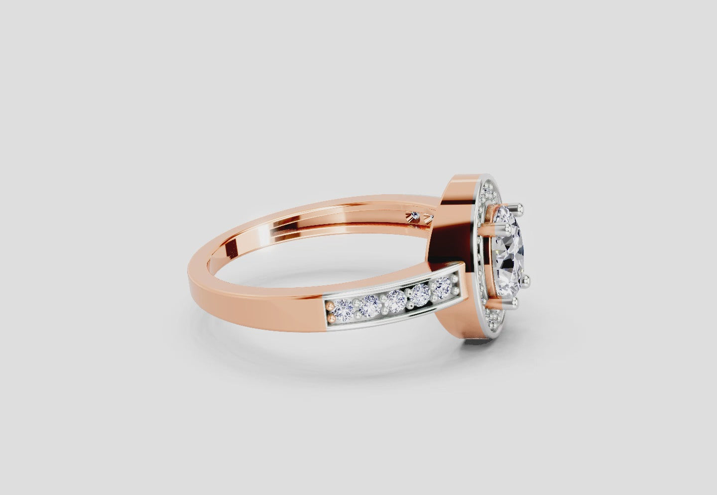 1.1 Ct Oval Ring |  14K Rose Gold