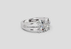 1.36 Carat Quadra Oval Engagement Ring | 14K White Gold