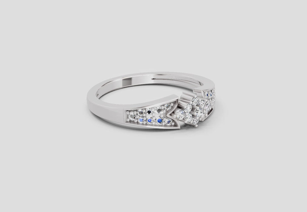 0.21 Ct Round Cluster Ring | 14K White Gold