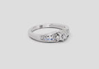 0.21 Ct Round Cluster Ring | 14K White Gold