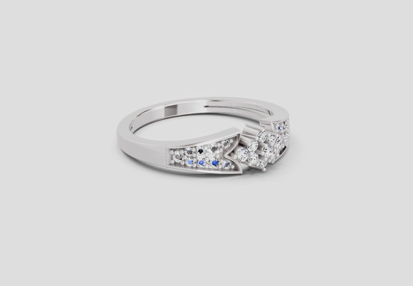 0.21 Ct Round Cluster Ring | 14K White Gold