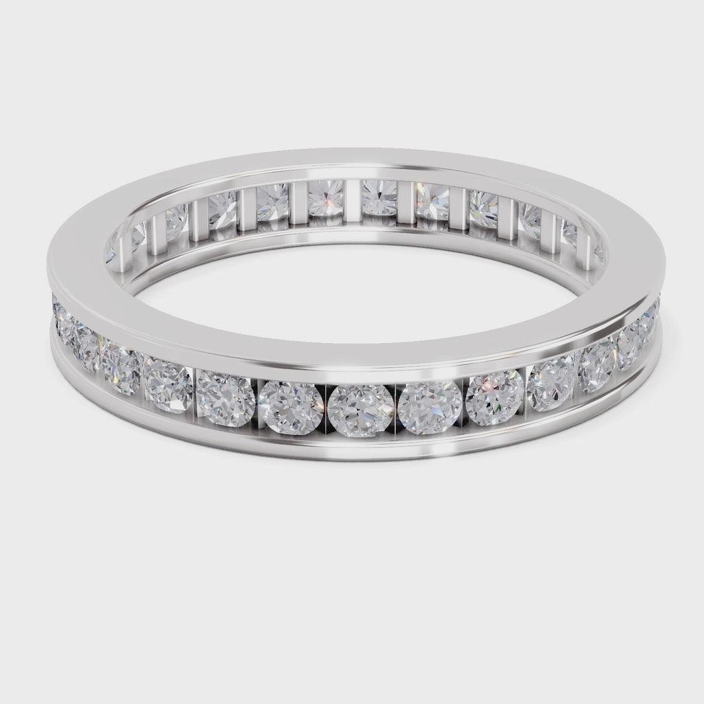 Eternity 1 Ct Round Shape Diamond | 14K White Gold