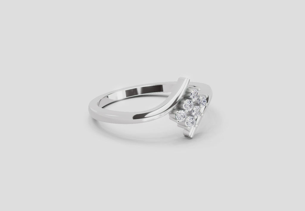 0.07 Carat Lumora Promise Engagement Ring | 14K White Gold