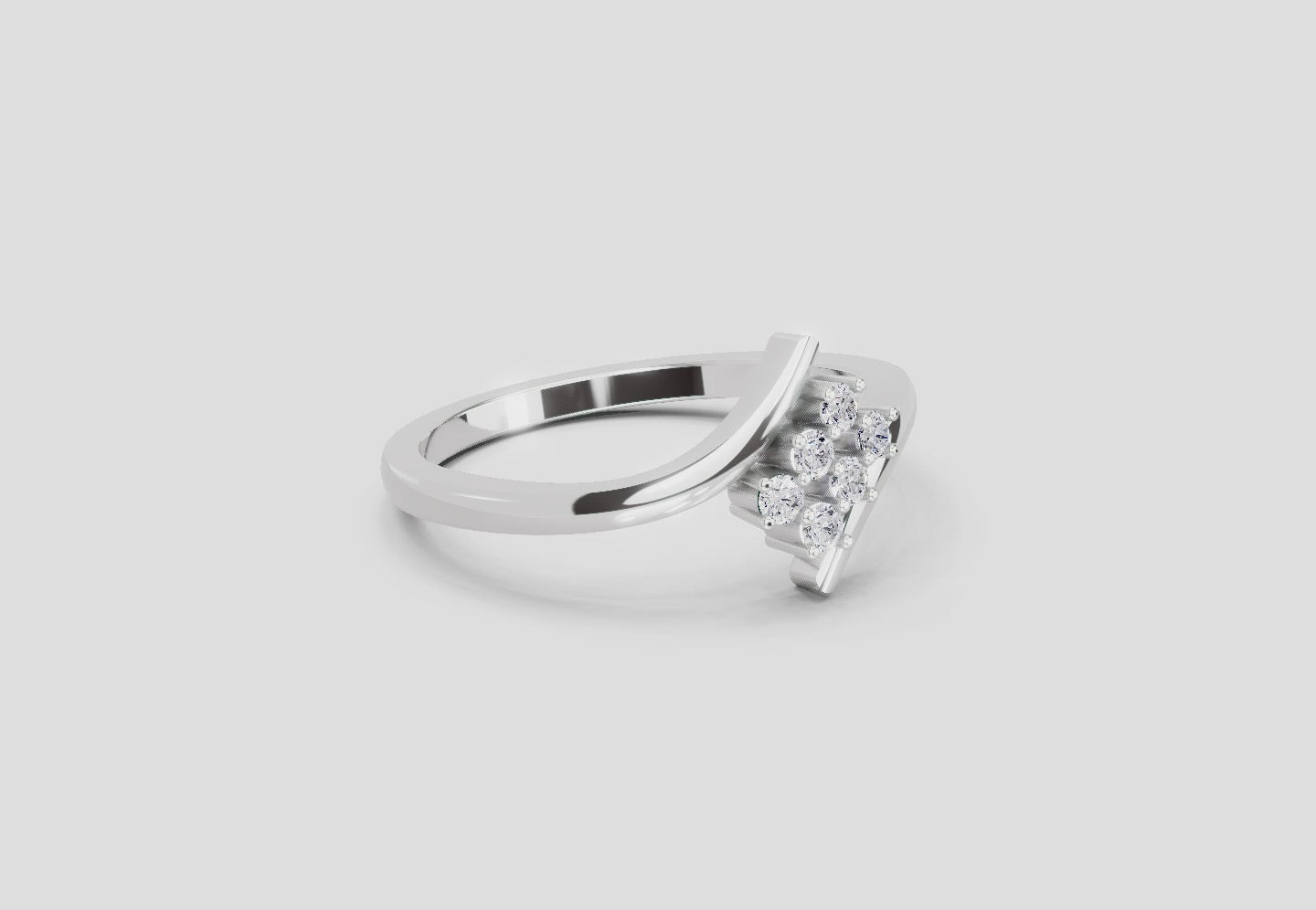 0.07 Carat Lumora Promise Engagement Ring | 14K White Gold