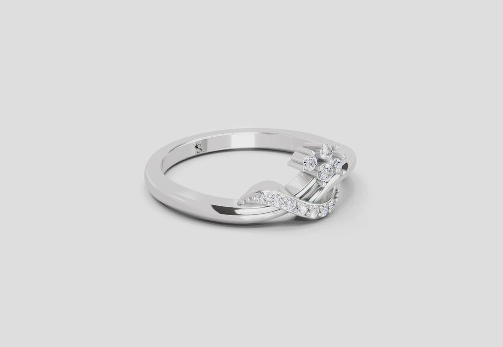 0.11 Ct Round Cluster  | 14K White Gold