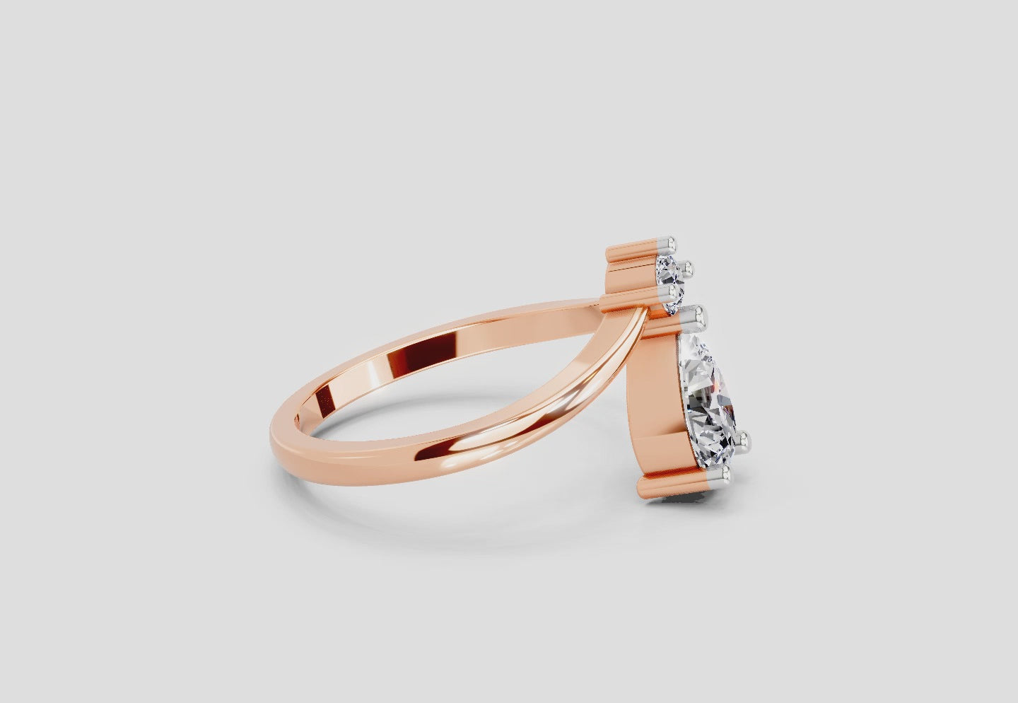 1.03 Ct Pear Ring |  14K Rose Gold