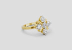 0.80 Ct Round Shape Cluster Ring | 14K Yellow Gold