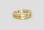 0.3 Carat Knife Edge Engagement Ring | 14K Yellow Gold