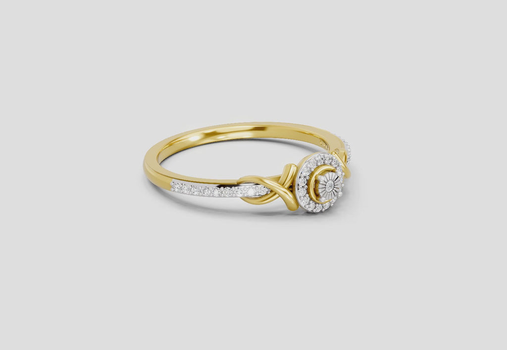 0.18 Carat Infinity Promise Engagement Ring | 14K Yellow Gold