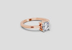 1 Ct Round Solitaire Ring |  14K Rose Gold