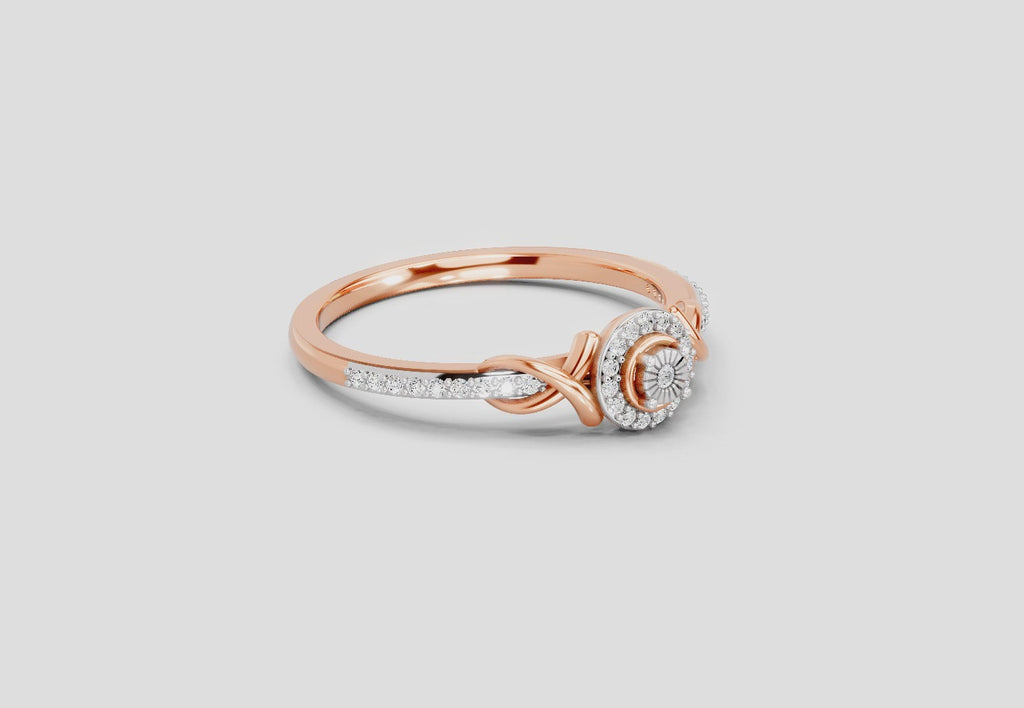 0.18 Carat Infinity Promise Engagement Ring | 14K Rose Gold