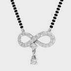 1.35 Carat Pear & Round Shape Diamond Infinity Mangalsutra| 14K Yellow Gold