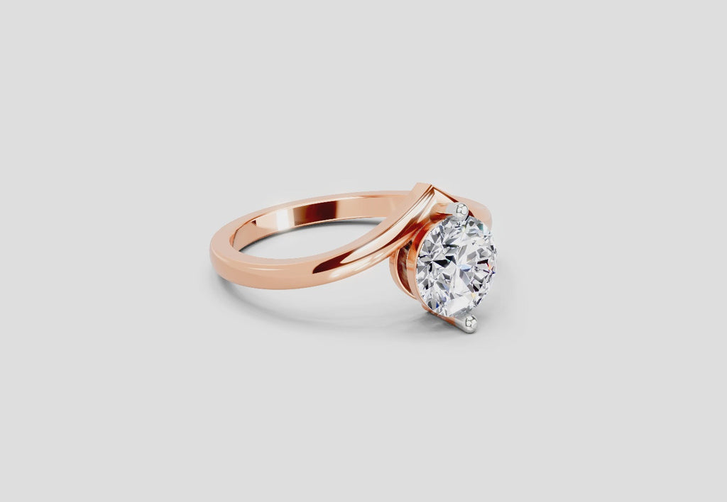 1.25 Carat Solara Crown Promise Engagement Ring | 14K Rose Gold
