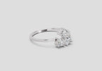 0.45 Carat Princess Shape Diamond Ring | 14K White Gold
