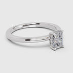 1.05 Ct Radiant Shape Solitaire Diamond Ring| 14K White Gold
