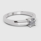 0.3 Carat Solitaire Diamond Engagement Ring | 14K White Gold