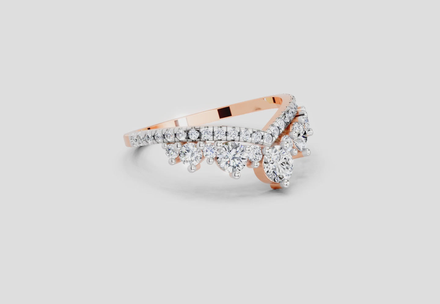 0.81 Carat Crownlight Promise Engagement Ring | 14K Rose Gold