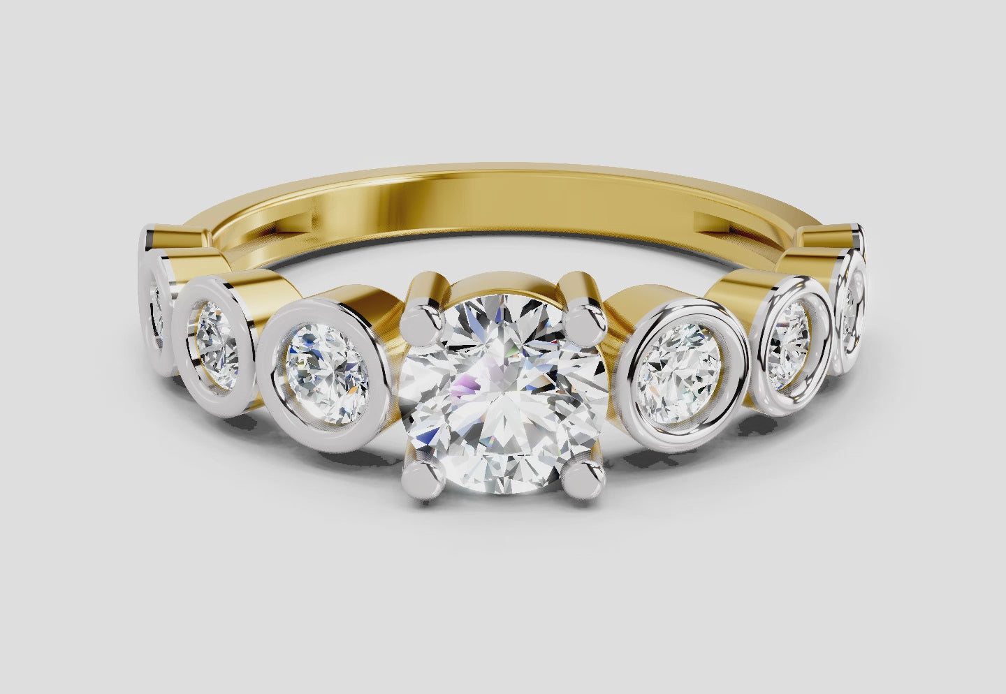 1.13 Ct Round 14K Yellow Gold