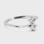 0.17 Carat Twin Flames Diamond Engagement Ring | 14K White Gold