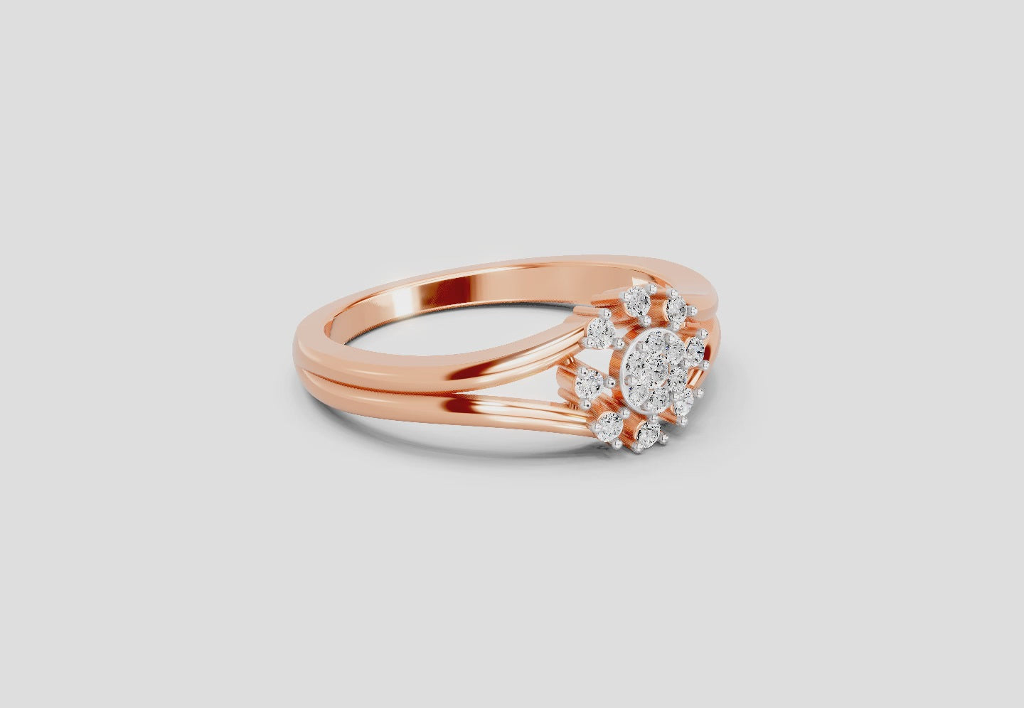 0.17 Ct Round Solitaire Ring  14K Rose Gold