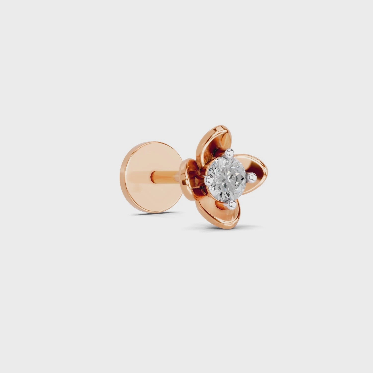 Solitaire Nosepin 0.13 Ct | 14Kt Yellow Gold