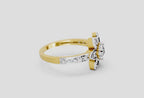 Floral Halo 0.84 Round Shape Diamond | 14K Yellow Gold