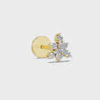 Floral Nosepin 0.11 Ct | 14Kt Yellow Gold