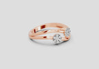 0.07 Carat Twin Bloom Promise Engagement Ring | 14K Rose Gold