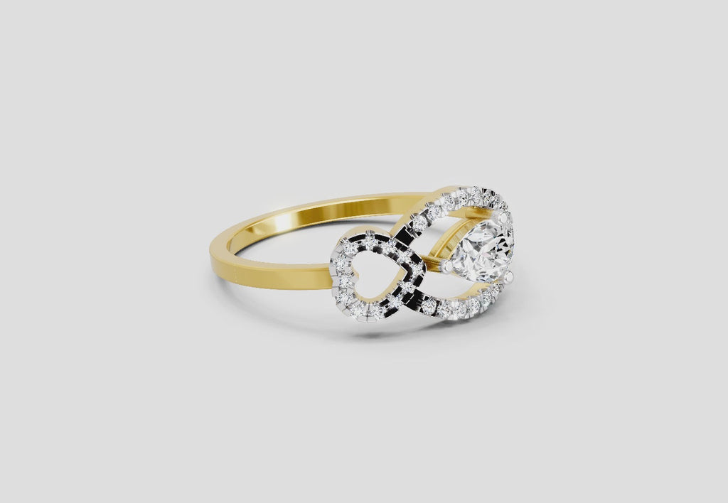 0.43 Carat Pear Shape Diamond Ring | 14K Yellow Gold
