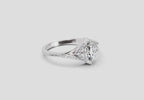 0.67 Ct Round Shape Diamond Engagement Ring | 14K White Gold