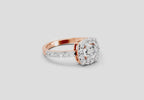 1 Ct Round Halo Ring | 14K Rose Gold