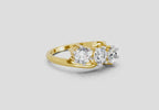1.14 Ct Round Three Stone Ring | 14K Yellow Gold