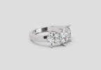 1.08 Ct Marquise Three-Stone Ring | 14K White Gold