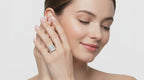 0.42 Ct Baguette Shape Halo Diamond Ring | 14K Yellow Gold