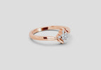 0.09 Ct Round Shape Diamond Cluster Ring | 14K Rose Gold