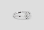 0.09 Ct Round Shape Diamond Cluster Ring | 14K White Gold