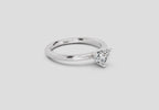 0.23 Ct Heart Solitaire Ring | 14K White Gold
