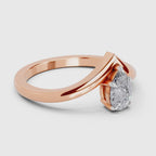 0.5 Ct Pear Shape Solitaire Diamond Ring| 14K Rose Gold