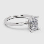1.38 Carat Cushion Shape Solitaire Diamond Engagement Ring | 14K White Gold