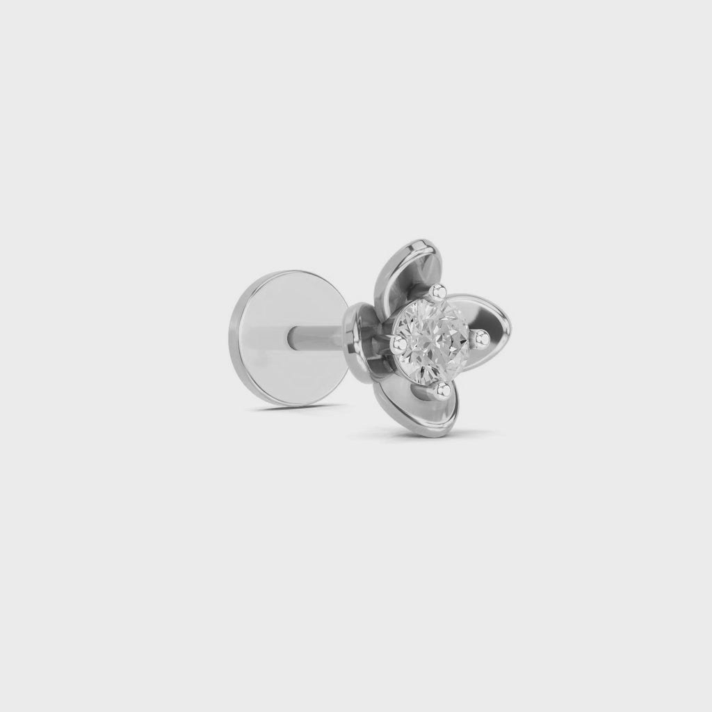 Solitaire Nosepin 0.13 Ct | 14Kt Yellow Gold