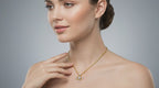 0.25 Carat Round Shape Floral Pendant | 14K Yellow Gold