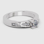 0.44 Carat Round Shape Grace Solitaire Engagement Ring | 14K White Gold