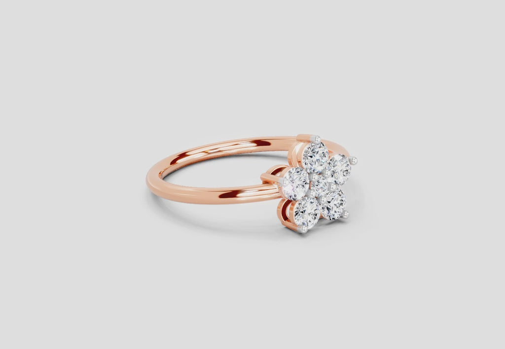 0.57 Carat Luminous Lily Promise Engagement Ring | 14K Rose Gold