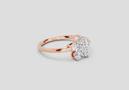 0.57 Carat Luminous Lily Promise Engagement Ring | 14K Rose Gold