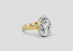 1.89 Carat Aurora Oval Promise Engagement Ring | 14K Yellow Gold